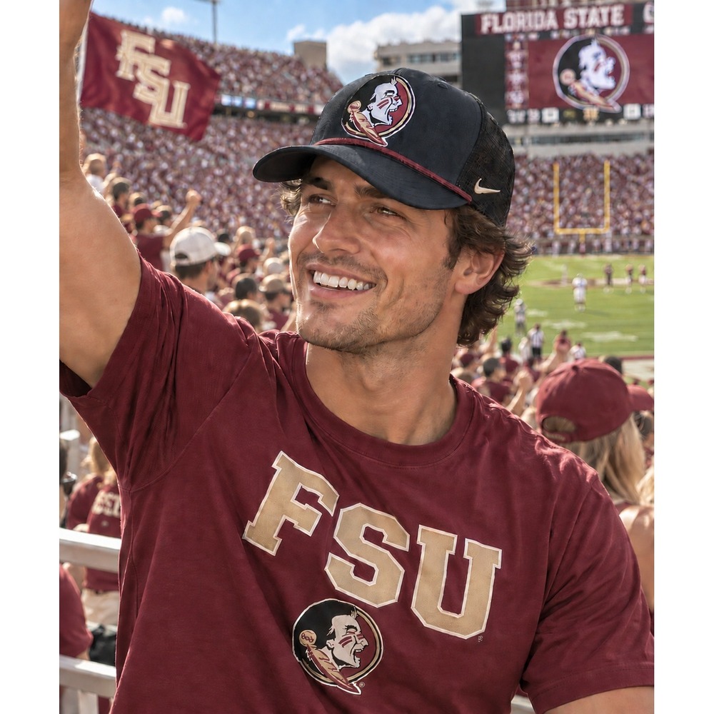 Nike FSU Seminoles Trucker Hat Florida State Football M/L Navy/Black Cap #1557